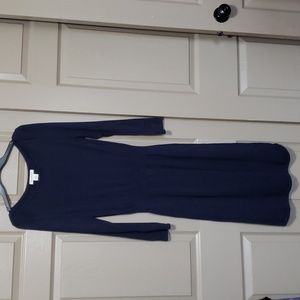 Liz Claiborne navy blue long sleeve sweater dress size large tall